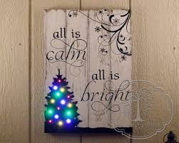 Light Up Christmas Wood Sign All Is Calm All Is Bright With Battery Operated Led Multicolor Strin Christmas Signs Diy Christmas Signs Wood Christmas Wood