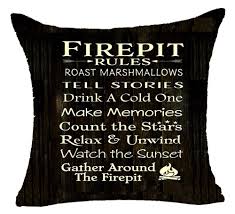 Use a moisture meter to check firewood; Soparlly Best Gift Mom Firepit Rules Roast Marshmallows Tell Stories Drink A Cold One Cotton Linen Decorative Home Office Throw Pillow Case Cushion Cover Square 18x18 Inches A Patio Furniture Accessories