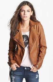 Thread Supply Faux Leather Moto Jacket Juniors Online Only Nordstrom Tan Faux Leather Jacket Faux Leather Moto Jacket Brown Faux Leather Jacket