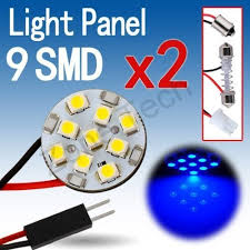 Auto Accessories Headlight Bulbs Car Gifts Zone Tech Led 2x Dome Map Interior Light Bulb 9 Smd Circle Panel Xenon Hid Lamp Fits All Vehicles Blue Lighting Assemblies Products