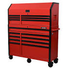 Heavy-Duty 52 inch W x 20 inch D 15-Drawer Tool Storage Chest And Cabinet In Matte W    H52CH6TR9WHT Husky