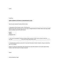Surat amaran tidak hadir kerja. Warning Letter