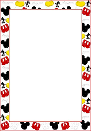 Des cartes virtuelles pleines d'humour pour fêter les anniversaires, mariages et naissances, la retraite. Walid King Cadres Imprimables Invitation Mickey Mouse Bordures De Page