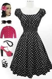 Black And White Polka Dot Dress Off The Shoulder 50s Style Black White Polka Dots Pinup Peasant Top On Off The Shoulder Dress Black Polka Dot Dress 50s Fashion Quilt Dress
