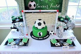Sport Soccer Baby Shower Party Ideas Photo 6 Of 17 Soccer Birthday Parties Soccer Baby Showers Boys Soccer Birthday Party