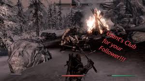 Getting The Giant S Club In Skyrim For Your Follower Youtube Target takes 20 points of frost damage to health and stamina youtube