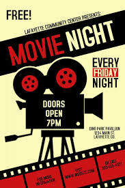 Movie Night Society Invitation Poster Flyer Social Media Template Movie Night Flyer Poster Template Movie Poster Template