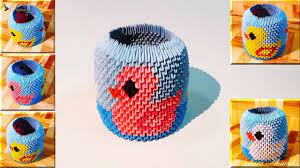 How To Make 3d Origami Pen Holder 34 3d Origami Origami Diy Origami