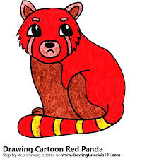 Learn How To Draw A Cartoon Red Panda Cartoon Animals Step By Step Drawing Tutorials Follow along art tutorial on how to draw and color a cartoon red panda easy, step by step. learn how to draw a cartoon red panda