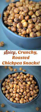 Spicy Crunchy Roasted Chickpea Snacks Recipe Roasted Chickpeas Chickpea Snacks Snacks