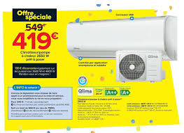 Climatisation réversible pas cher en vente sur climshop.com, nous réalisons des devis gratuits et proposons mises en service sur toute la france avec de grandes marques de clims : Offre Climatiseur Pompe A Chaleur Pret A Poser 2650 W Qlima Chez Castorama