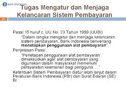 Mengatur kliring antarbank hanya dalam mata uang rupiah 1 Bahan Pengajaran Sistem Pembayaran Indonesia Direktorat Akunting