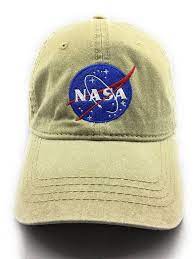Nasa Meatball Logo Embroidered Washed Space Dad Cap Khaki Cb1856utitd Hats For Men Logo Embroidered Dad Caps