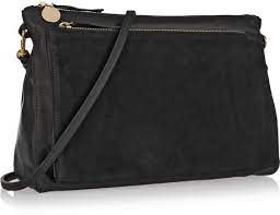 Clare Vivier Clare V Gosee Washed Leather And Suede Shoulder Bag 340 Net A Porter Com Lookastic