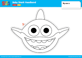 Baby Shark Headband Super Simple Shark Crafts Preschool Shark Craft Shark Mask