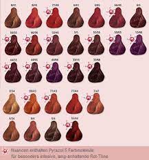Wella Red Chart P5 Color Shades Contain Pyrazole 5 Molecules Especially For Intesive Long Lastin Hair Color Shades Perfect Hair Color Wella Hair Color Chart