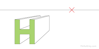 Choose from 37 3d letter h drawing stock illustrations from istock. One Point Perspective Drawing Step By Step Guide For Beginners