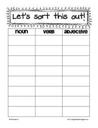 Noun, verb, adjective or adverb. Noun Verb And Adjective Sort Freebie Speech And Language Nouns And Verbs Worksheets Part Of Speech Noun