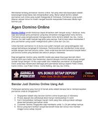 10 game yang bisa hasilkan banyak uang. Domino Online Indonesia By Dominoonlineidn Issuu