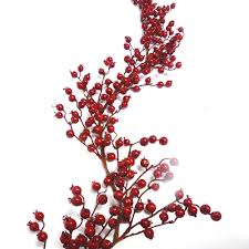 Christmas direct artificial spruce christmas garland decorated with pine cones and frosted berries. Artificial Red Berry Garland Christmas Garland Shelf Edge Uk