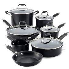 This anolon advanced bronze hard anodized nonstick set is overall of good quality. 12 Piece Cookware Set Anolon