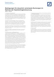 Wann sollte ich die anlage kap freiwillig. Https Www Deutsche Bank De Pfb Data Docs Ser Agb Bedingungen Steuerlich Veranlasste Buchungen Ag Pdf