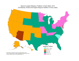 The Second Largest Religion In Each State The Washington Post