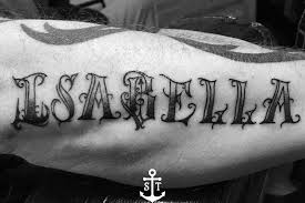 Share your name with your friends on facebook and twitter. Ashton Beebe Isabella Tattoo Line Work Tattoo Tattoos Tattoo Lettering