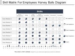 skill matrix for employees harvey balls diagram ppt