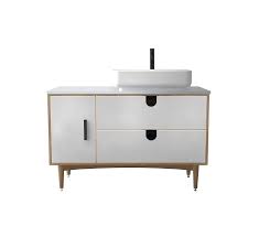 Marquam teak single vanity rejuvenation. Karton Republic Portree 48 Matte White Mid Century Free Standing Bathroom Vanity Keetchen