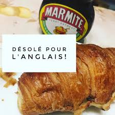 I Have A Feeling My French Friends May Disown Me For This Marmite On A Fresh Butter Croissant Marmite Loveitorhateit Marmit Marmite Butter Croissant Food