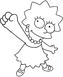 The simpson family is composed of five members, marge, the mother, homer, the father, the eldest son bart a rebellious boy who doesn't like school, lisa a passionate girl about music and very gifted and finally maggie the youngest, a baby. Lisa Simpson From The Simpsons Coloring Page Coloring Sun