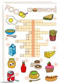 Food Crossword Language English Grade Level Elementary School Subject English As A Second Language Esl Main C School Subjects Elementary Schools Crossword