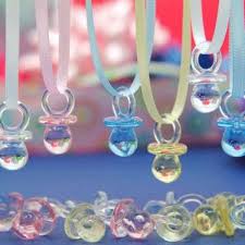 Baby Pacifier Necklaces Simple Baby Shower Easy Baby Shower Games Baby Shower Fun