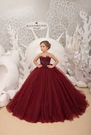 Maroon Flower Girl Dress Birthday Wedding Party Bridesmaid Etsy Flower Girl Dress Lace Birthday Dresses Girls Formal Dresses