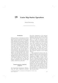 Pdf Cruise Ship Marine Operations