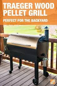 Traeger Texas Elite 34 Wood Fired Pellet Grill And Smoker In Bronze Tfb65lzb The Home Depot Pellet Grill Grilling Wood Pellet Grills