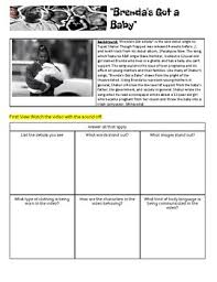 Tupac Brenda S Got A Baby Close Reading Distance Learning Tpt