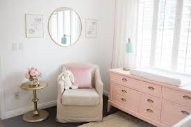 Bright White Pastel Baby Girl Nursery Reveal Girl Nursery Room Baby Girls Nursery Pink Dresser
