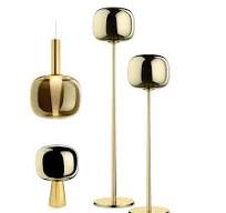 Modern Classic Hotel Project Standing Long Gold Iron Glass LED Floor Lamp