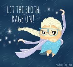 Slothilda Sloth Elsa Frozen Let It Go Sloth Baby Sloth Sloths Funny