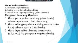 5 paugeran tembang macapat beserta contoh dan penjelasan. Tembang Gambuh Kls Iv Youtube
