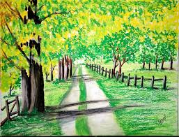 How to draw a natural scenery with oil pastels color#scenerydrawing#drawingvideos#drawingschoolyou can connect me through social media too. Oil Pastel Drawing Nature Scenery Novocom Top