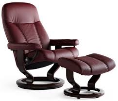 Ekornes Stressless Consul Small Classic Base Chair And Ottoman Consul Recliner Chair Lounger Ergonomic Furniture Stressless Recliner Recliner With Ottoman Chair And Ottoman