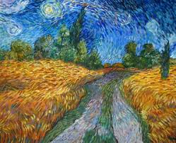 It influenced many future american artists and has been widely referenced and parodied in popular culture. Landscape 44 Road In A Field Painting Van Gogh Art Van Gogh Paintings Van Gogh Landscapes