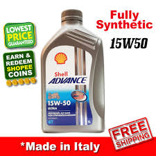 Its fully synthetic technology helps to prolong the. Shell Advance Ultra 15w 50 15w50 Fully Synthetic 1l 100 Original Italy Castrol Petronas Mobil Mizu Motul Shopee Malaysia
