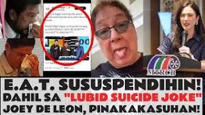 Lagot! Joey De Leon PINAKAKASUHAN! E.A.T. SUSUSPENDIHIN dahil sa LUBID Joke  ni Joey De Leon, MTRCB