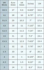 Kids Footwear Size Chart Adidas Kids