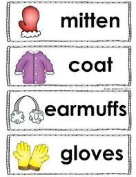Winter Clothing Words Winter Words Words Clothes Words