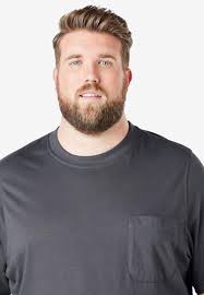 Boulder Creek by Kingsize Men's Big & Tall Heavyweight Pocket Crewneck  T-Shirt, Steel, 8XL : Buy Online at Best Price in KSA